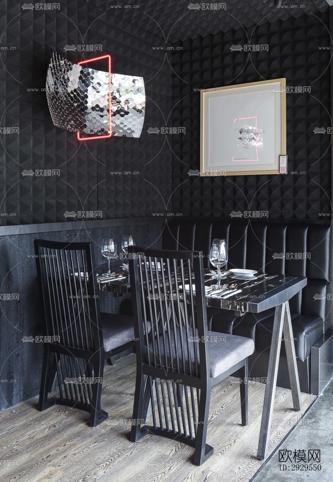 工业风西餐厅效果图下载（渲染图13）