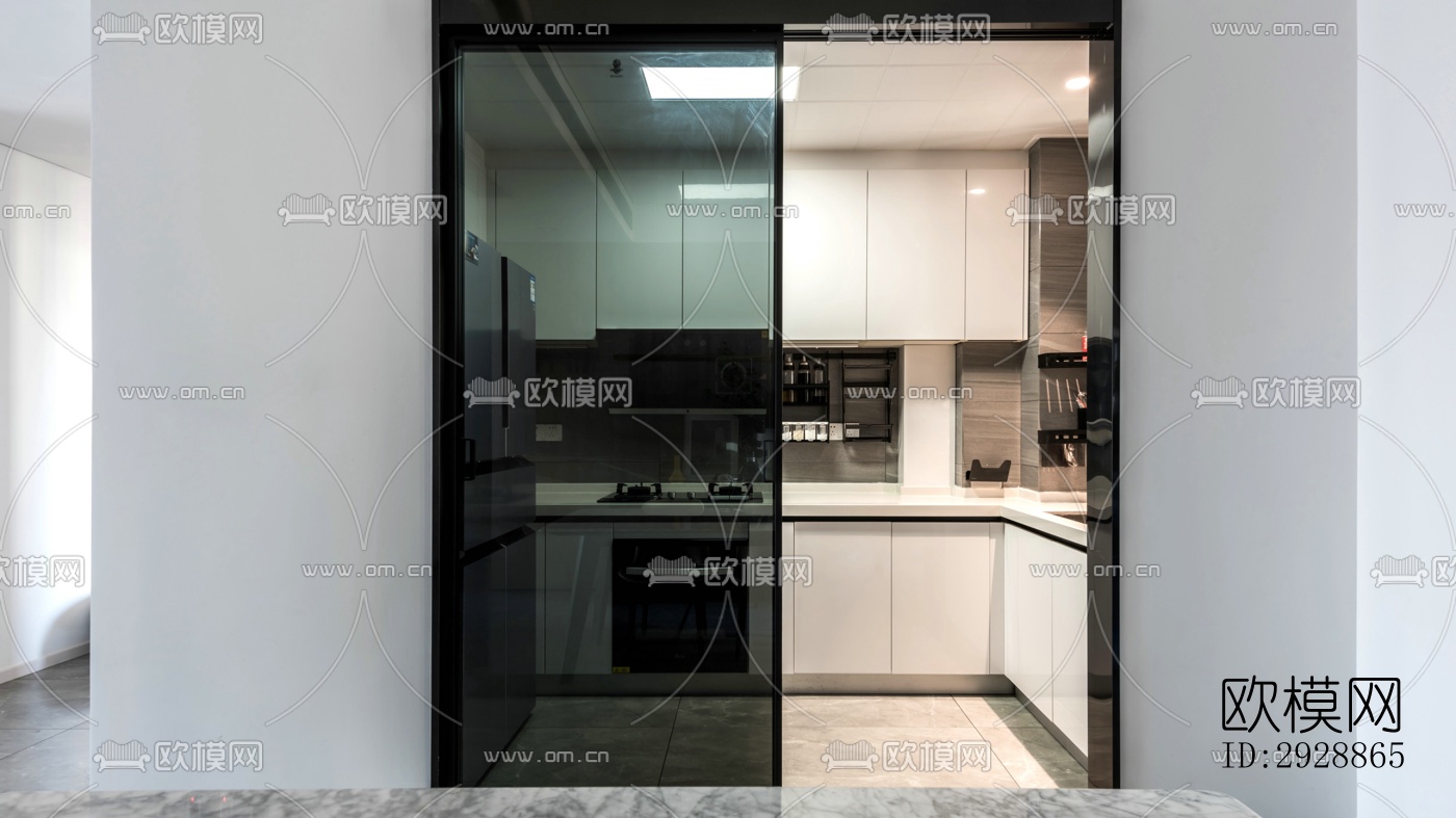 现代平层效果图下载（渲染图6）