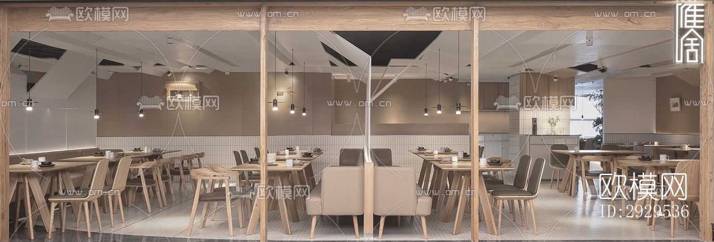 北欧西餐厅效果图下载（渲染图11）