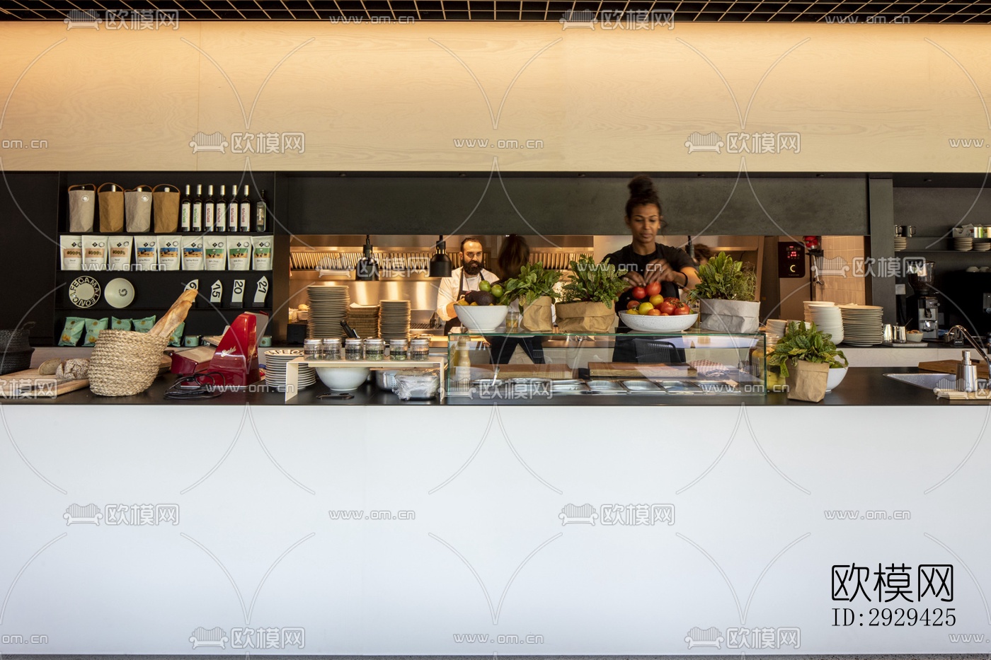 现代咖啡奶茶效果图下载（渲染图3）