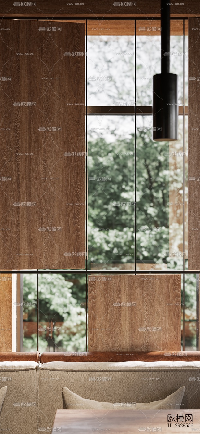 工业风西餐厅效果图下载（渲染图8）