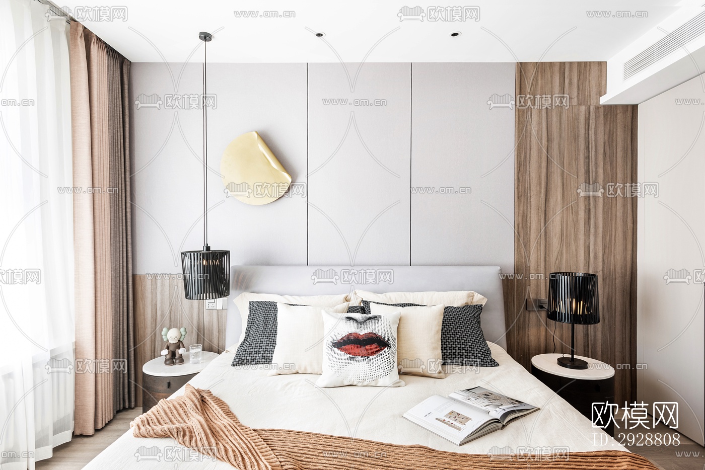 现代平层效果图下载（渲染图6）