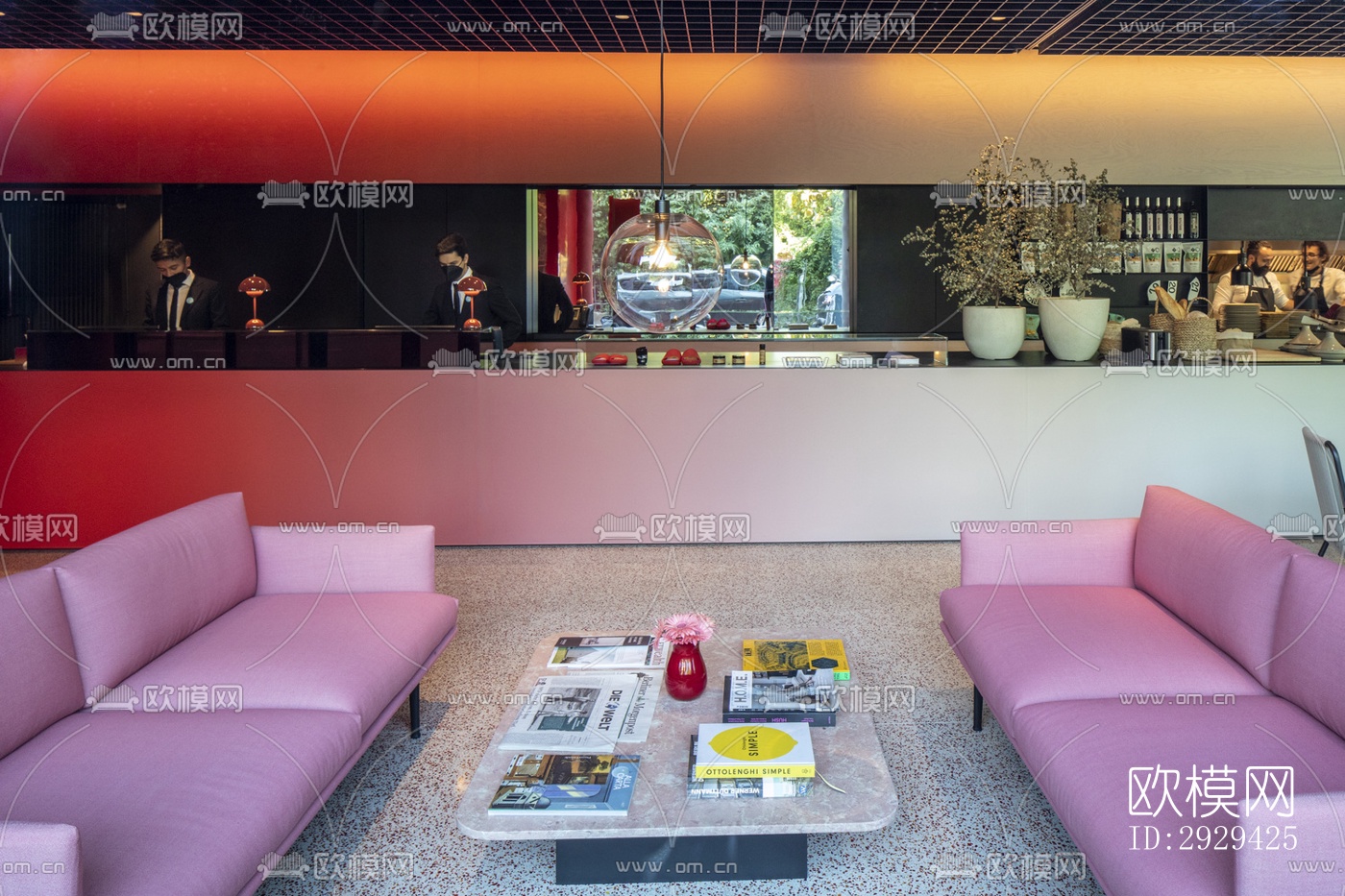 现代咖啡奶茶效果图下载（渲染图12）