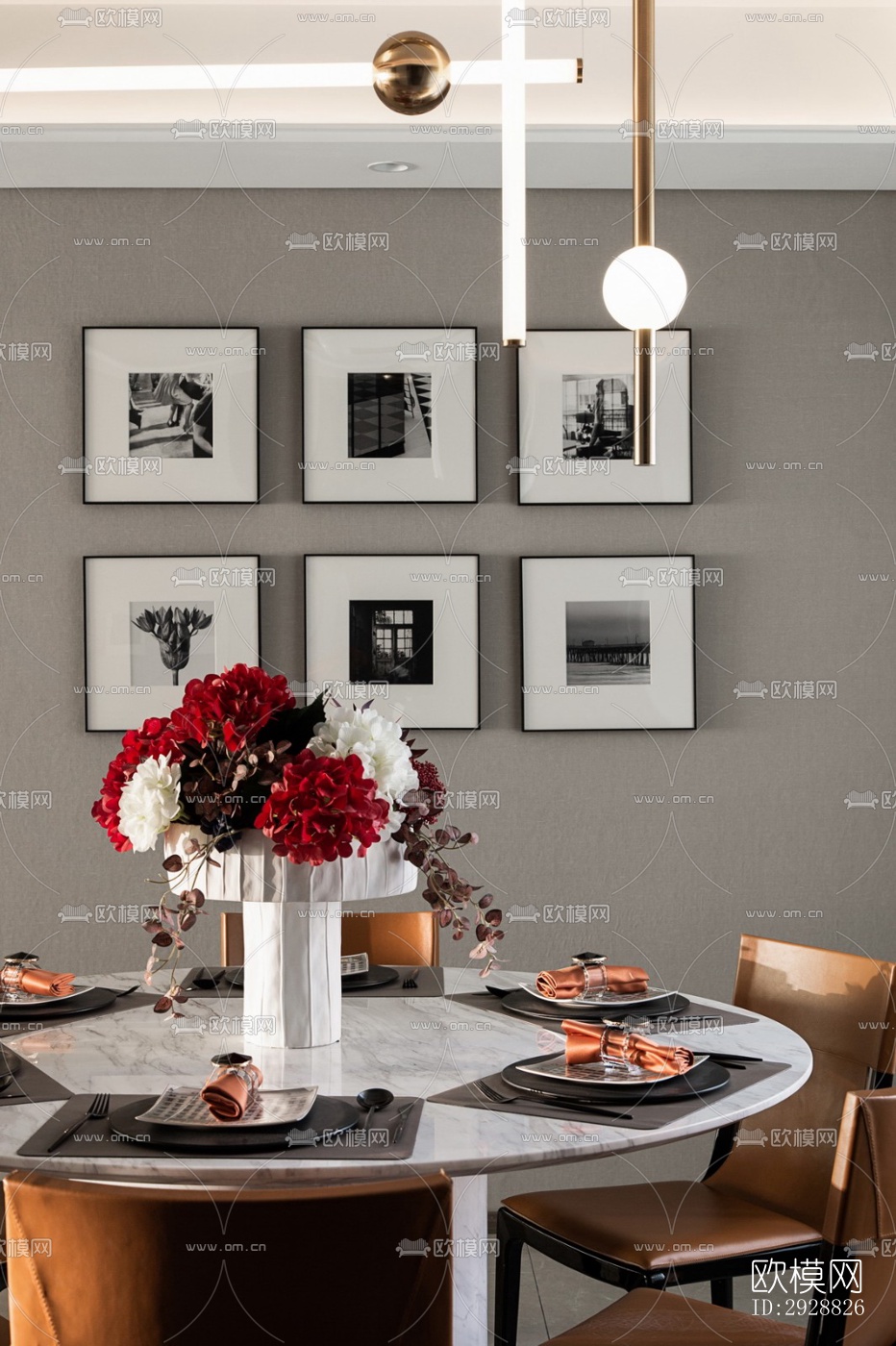 现代平层效果图下载（渲染图3）