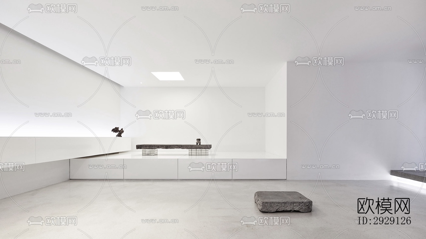 现代办公区效果图下载（渲染图3）