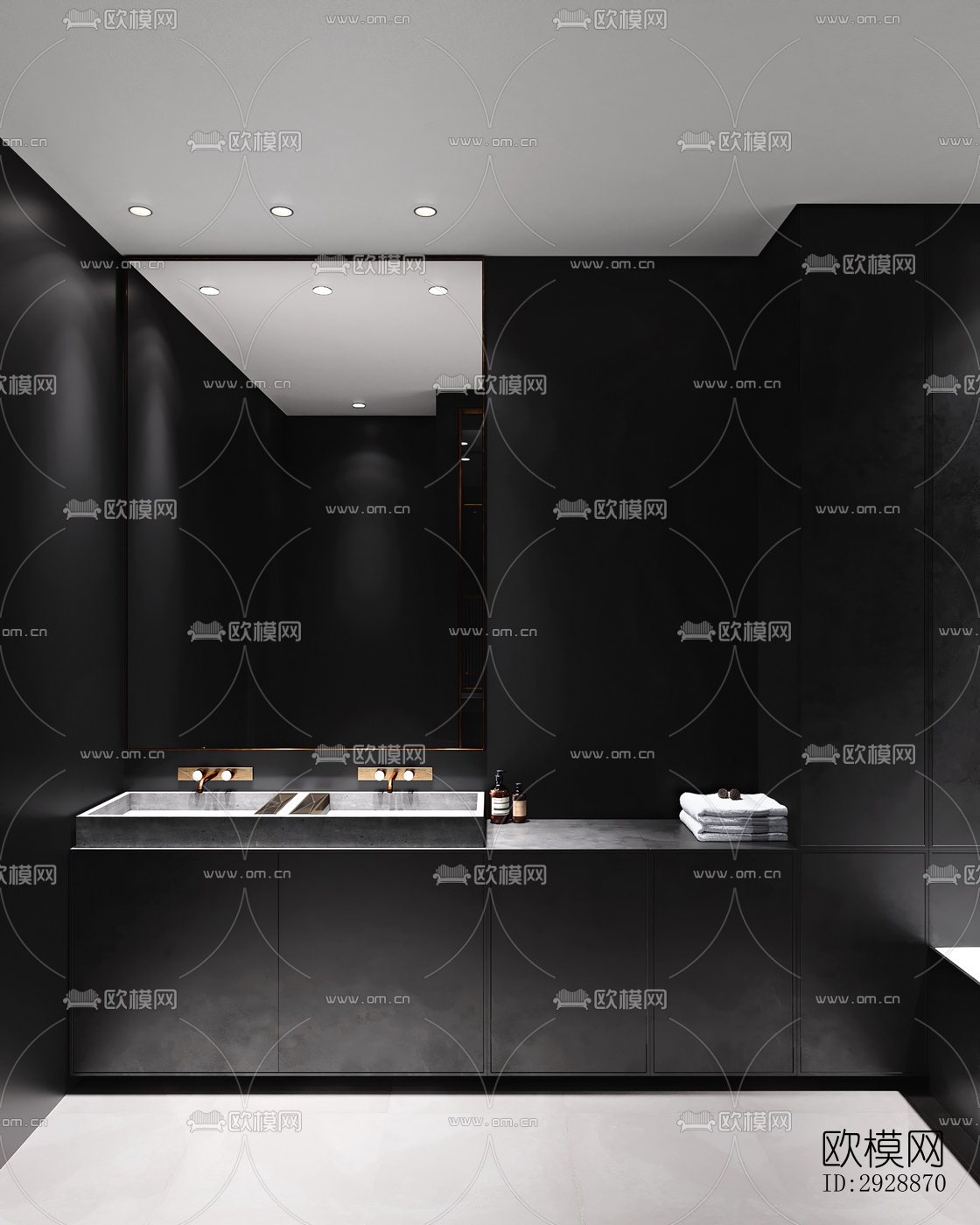 现代平层效果图下载（渲染图13）