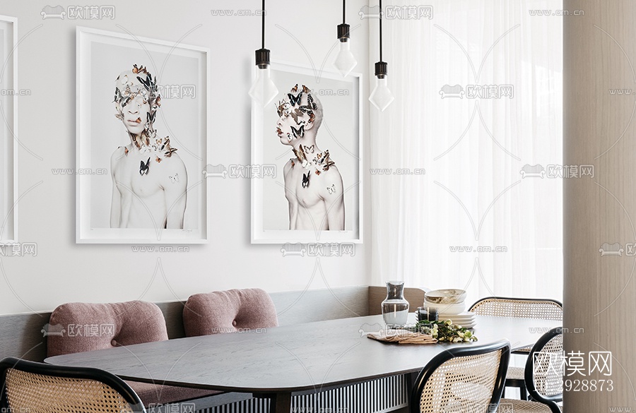 现代平层效果图下载（渲染图18）