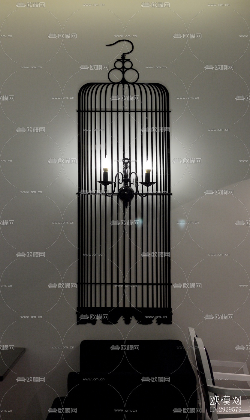 高级灰西餐厅效果图下载（渲染图8）