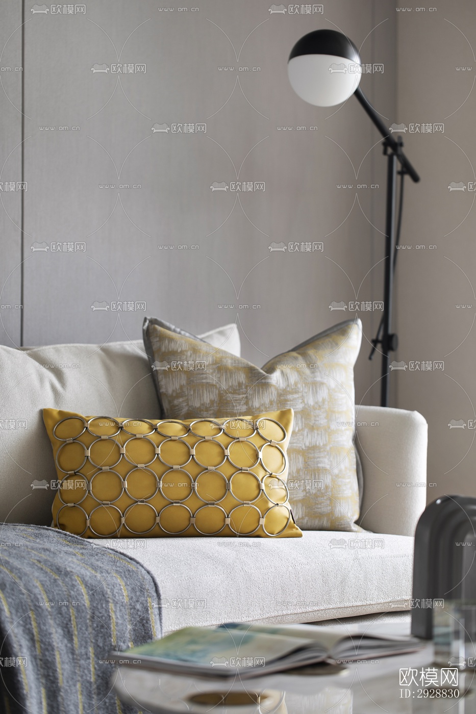 现代平层效果图下载（渲染图3）