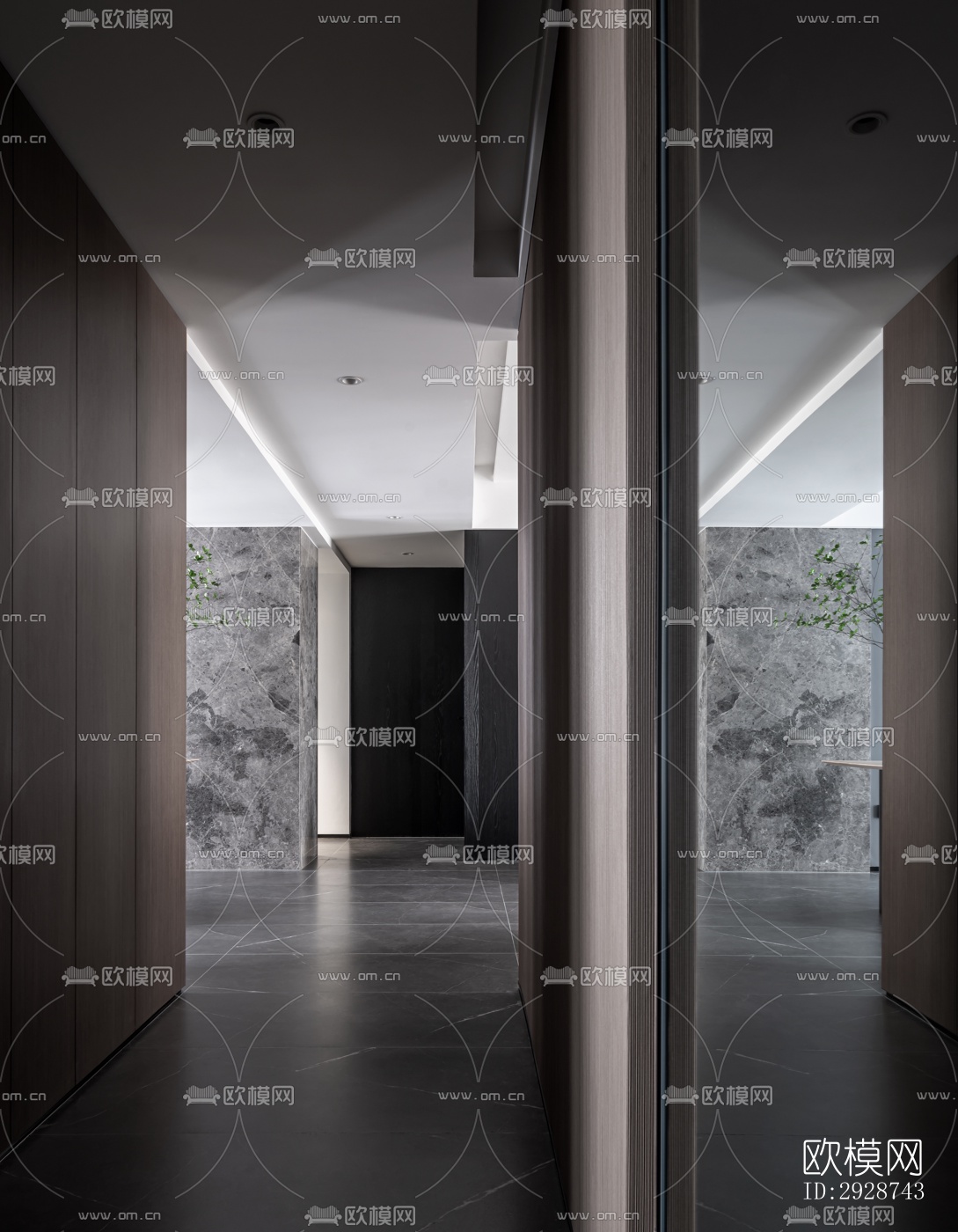 现代平层效果图下载（渲染图12）