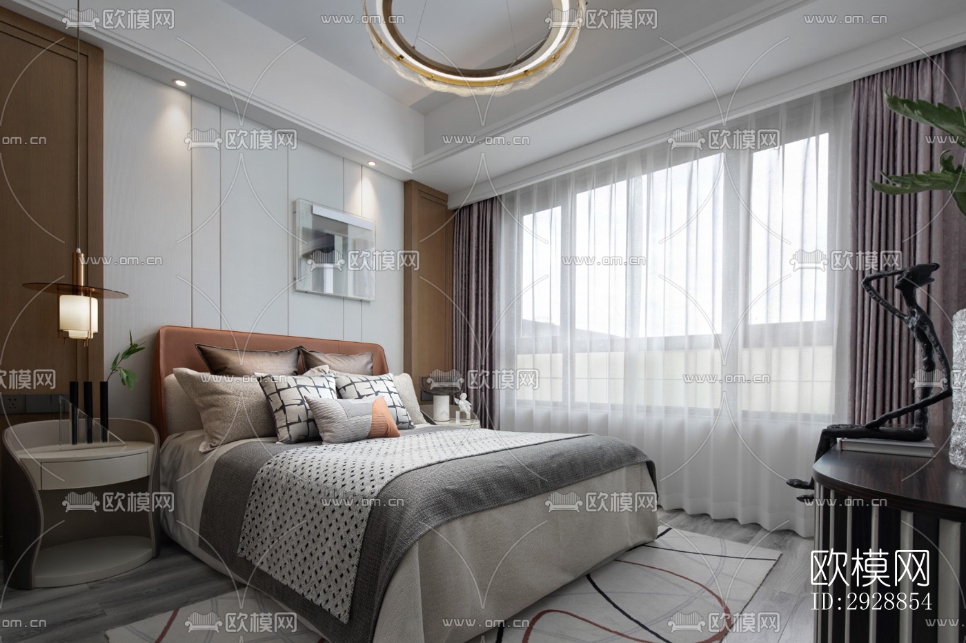 现代平层效果图下载（渲染图2）