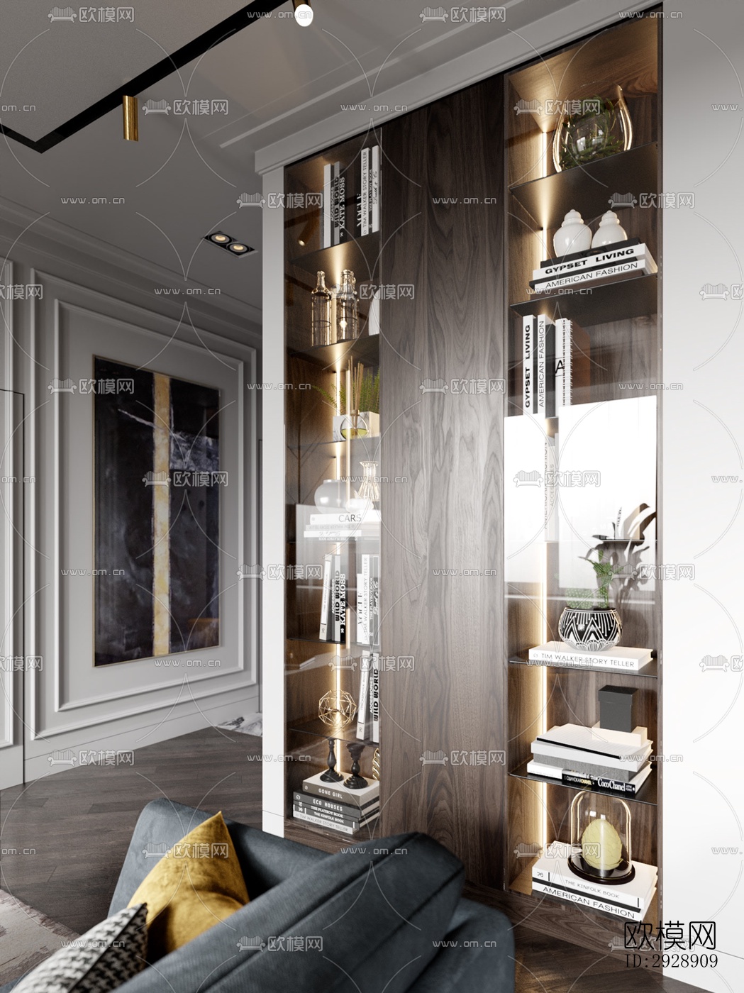 现代平层效果图下载（渲染图9）