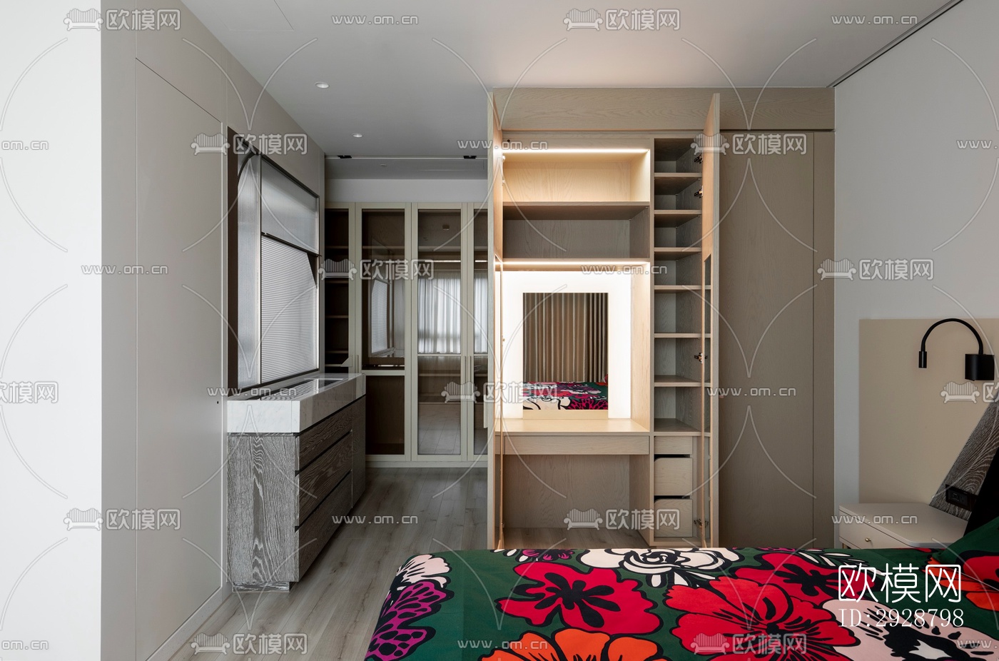 现代平层效果图下载（渲染图3）