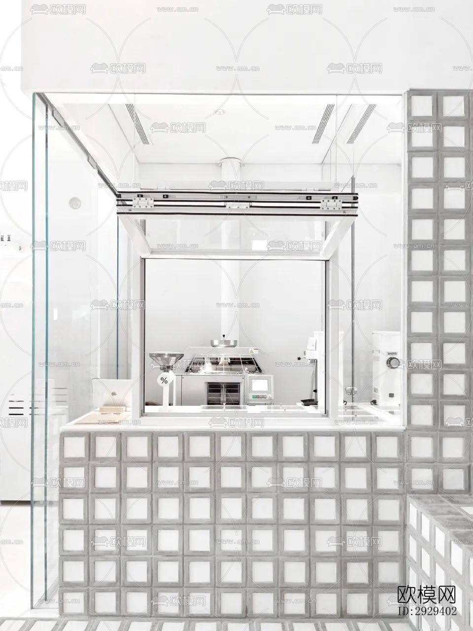 工业风咖啡奶茶效果图下载（渲染图4）