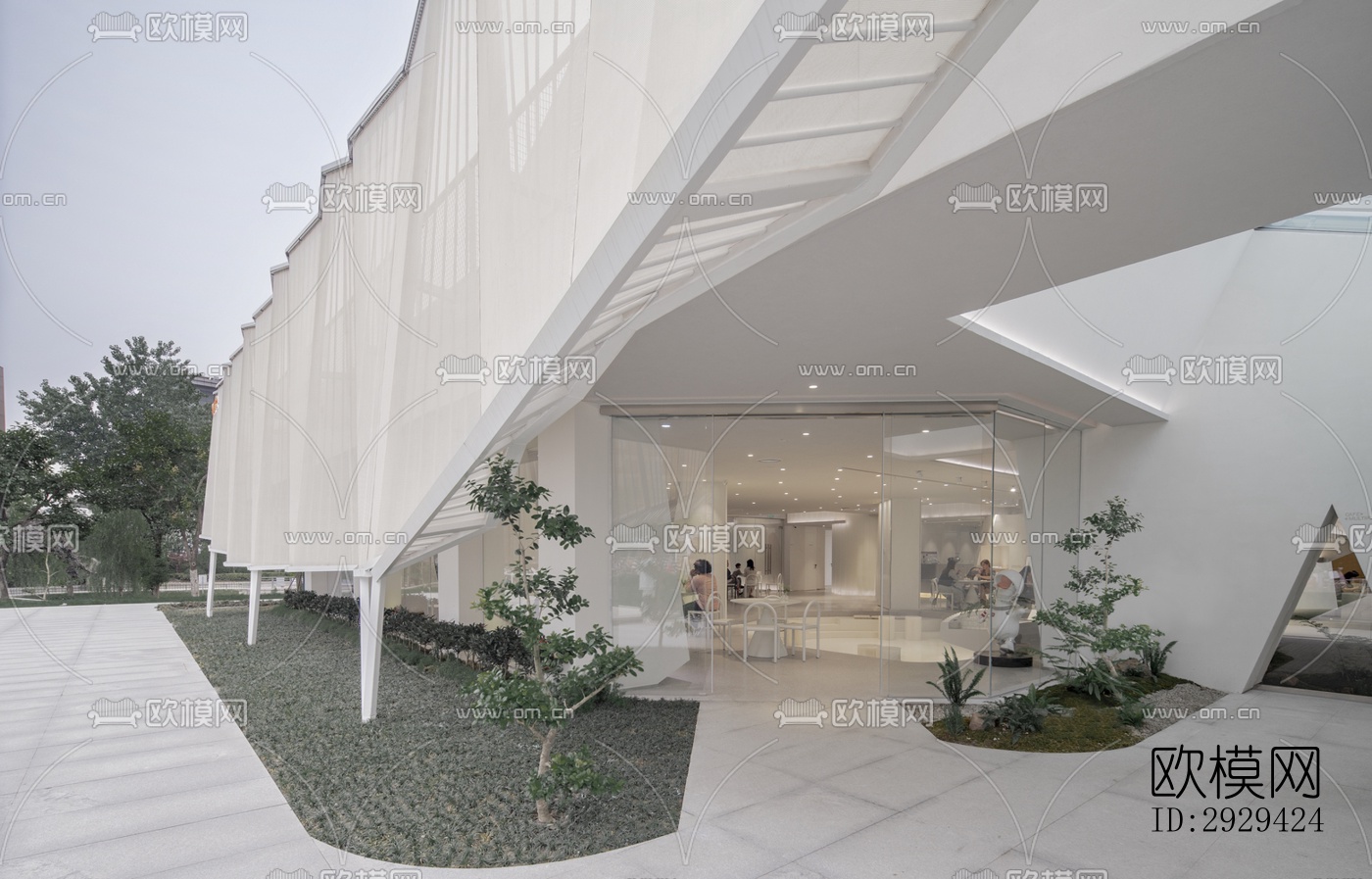 现代咖啡奶茶效果图下载（渲染图19）