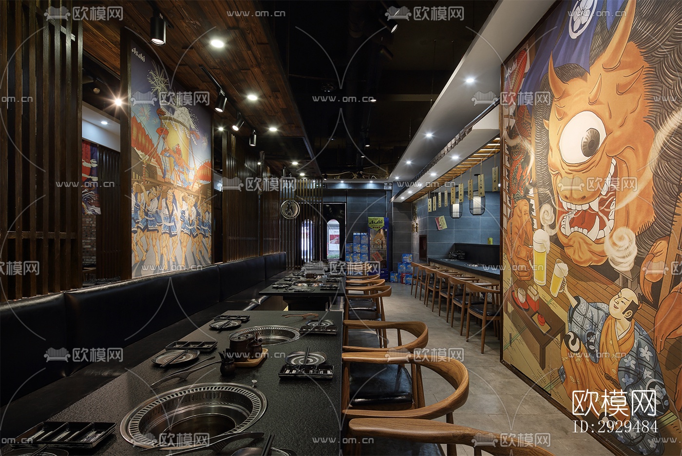 日式火锅烤肉效果图下载（渲染图4）