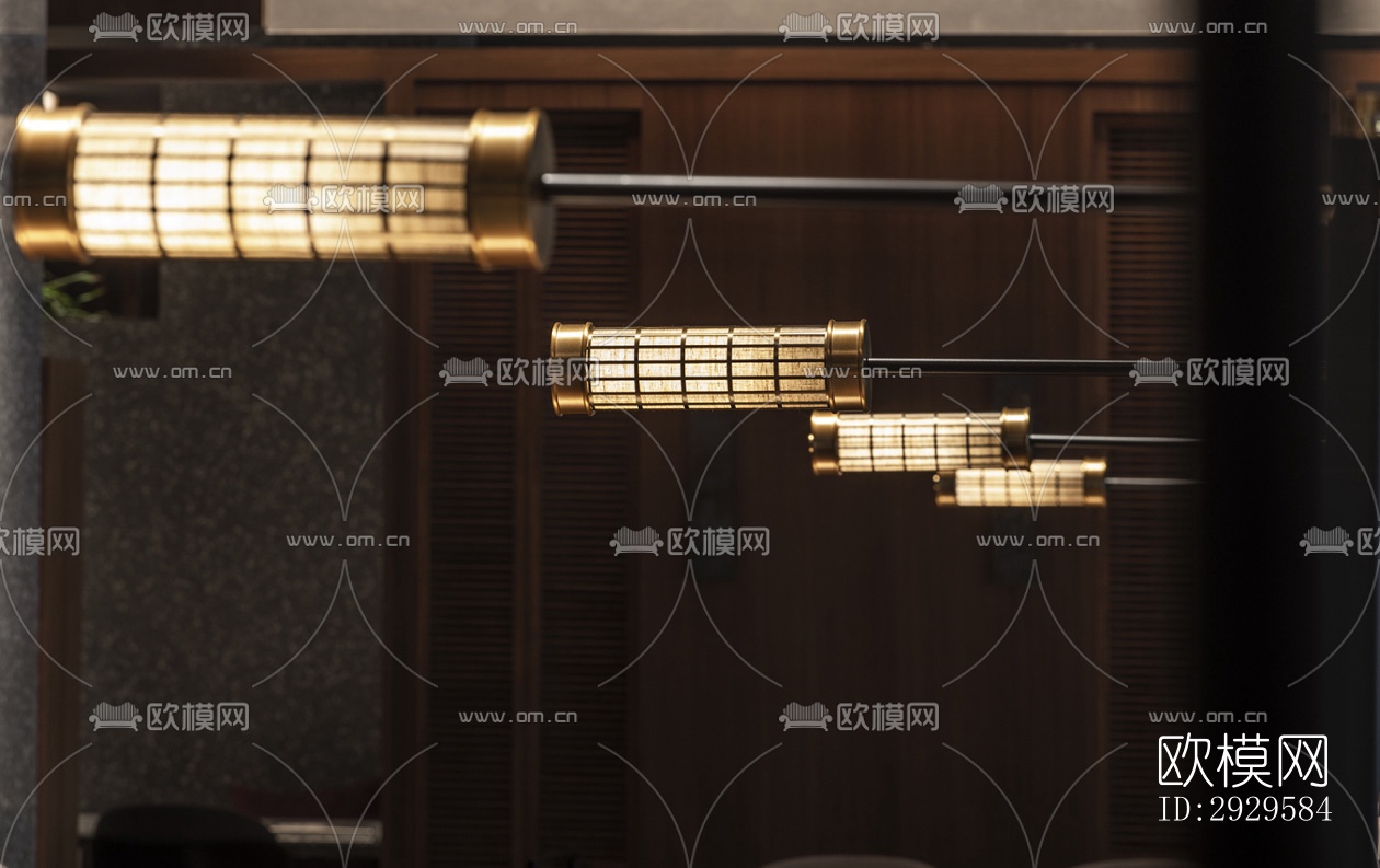 高级灰西餐厅效果图下载（渲染图9）