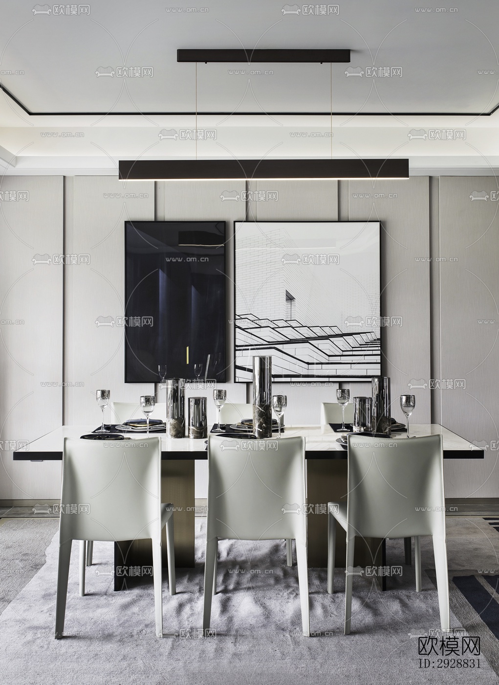 现代平层效果图下载（渲染图5）