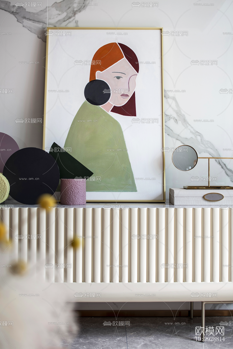 现代平层效果图下载（渲染图3）