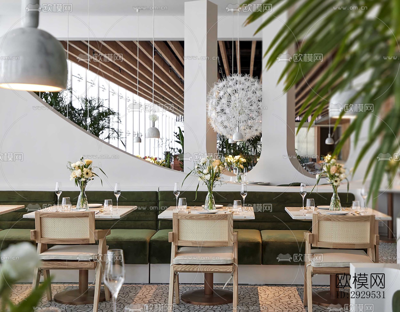 侘寂西餐厅效果图下载（渲染图7）