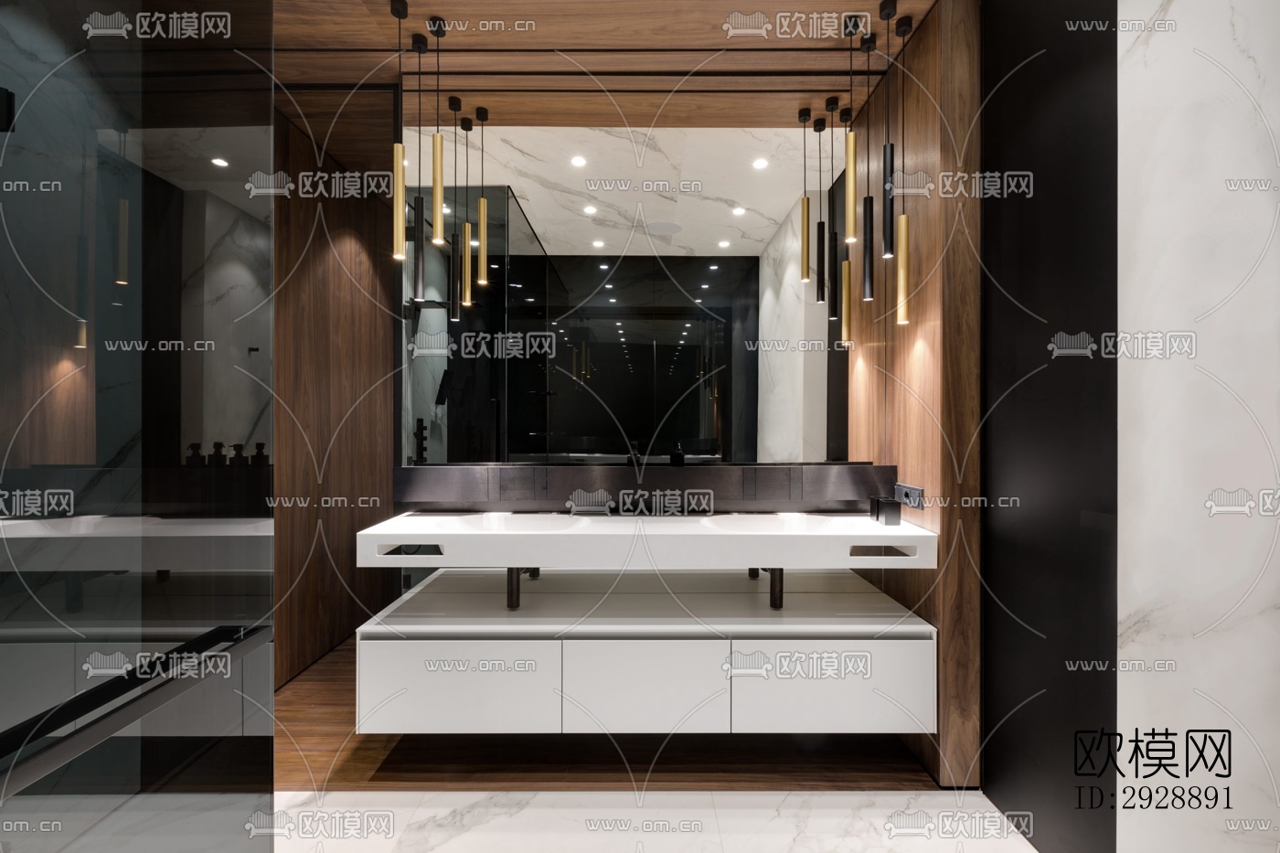 现代平层效果图下载（渲染图10）