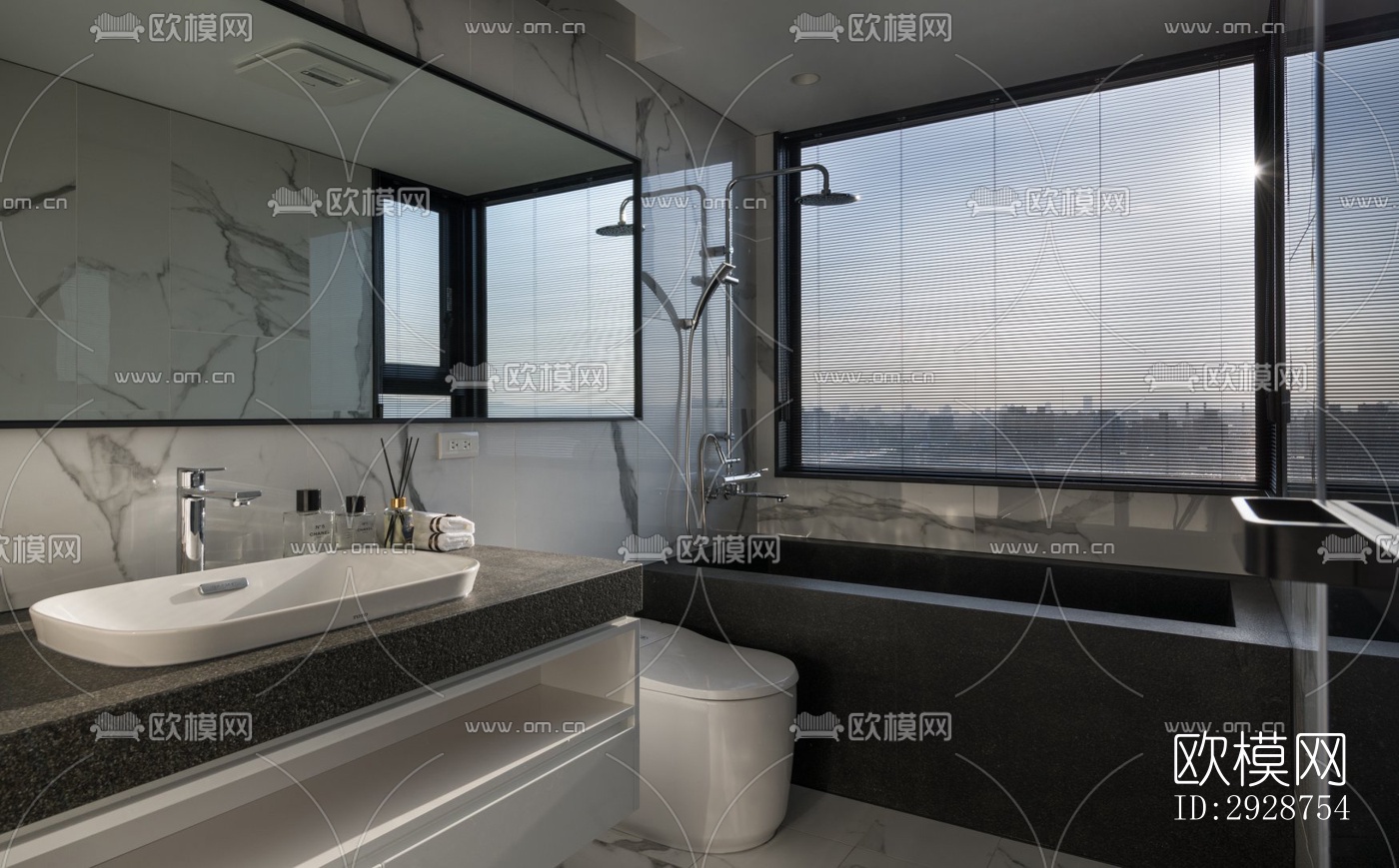 现代平层效果图下载（渲染图11）