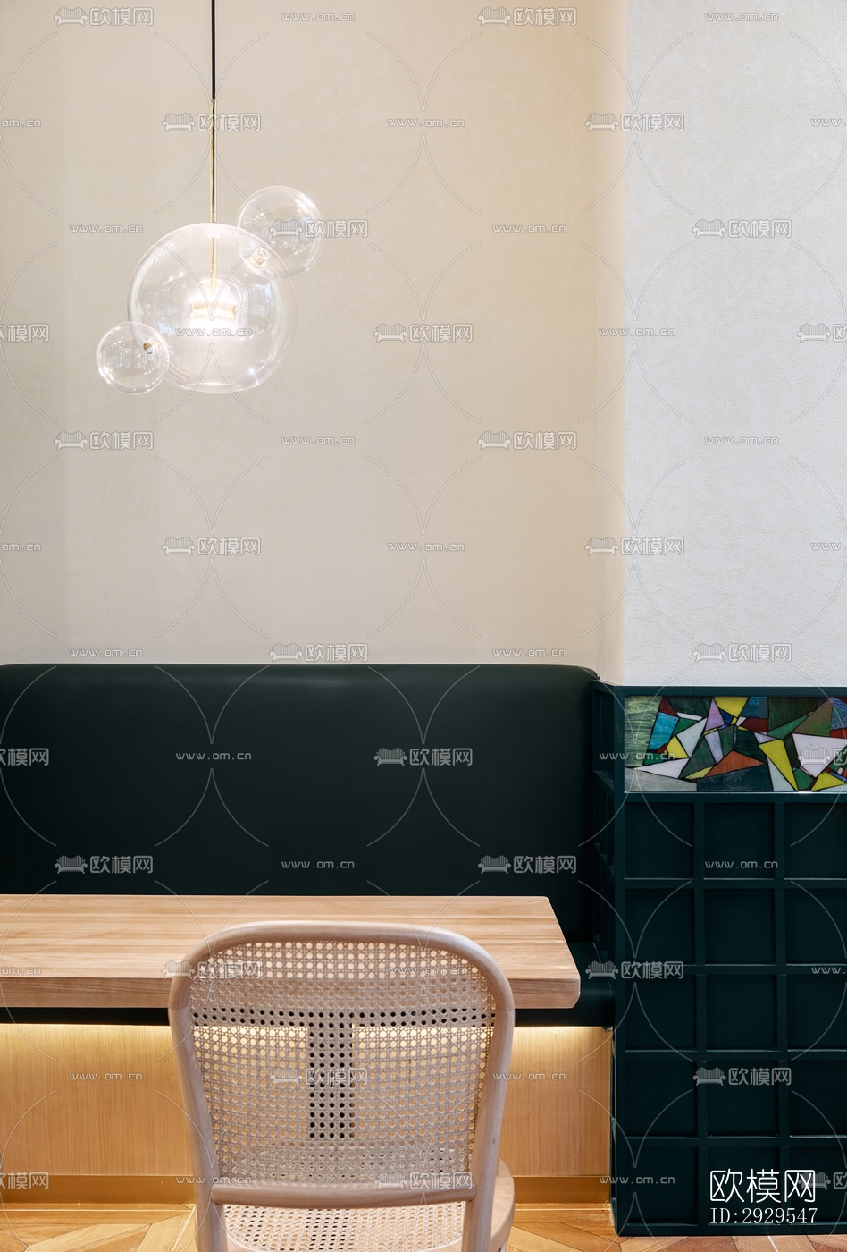 工业风西餐厅效果图下载（渲染图3）