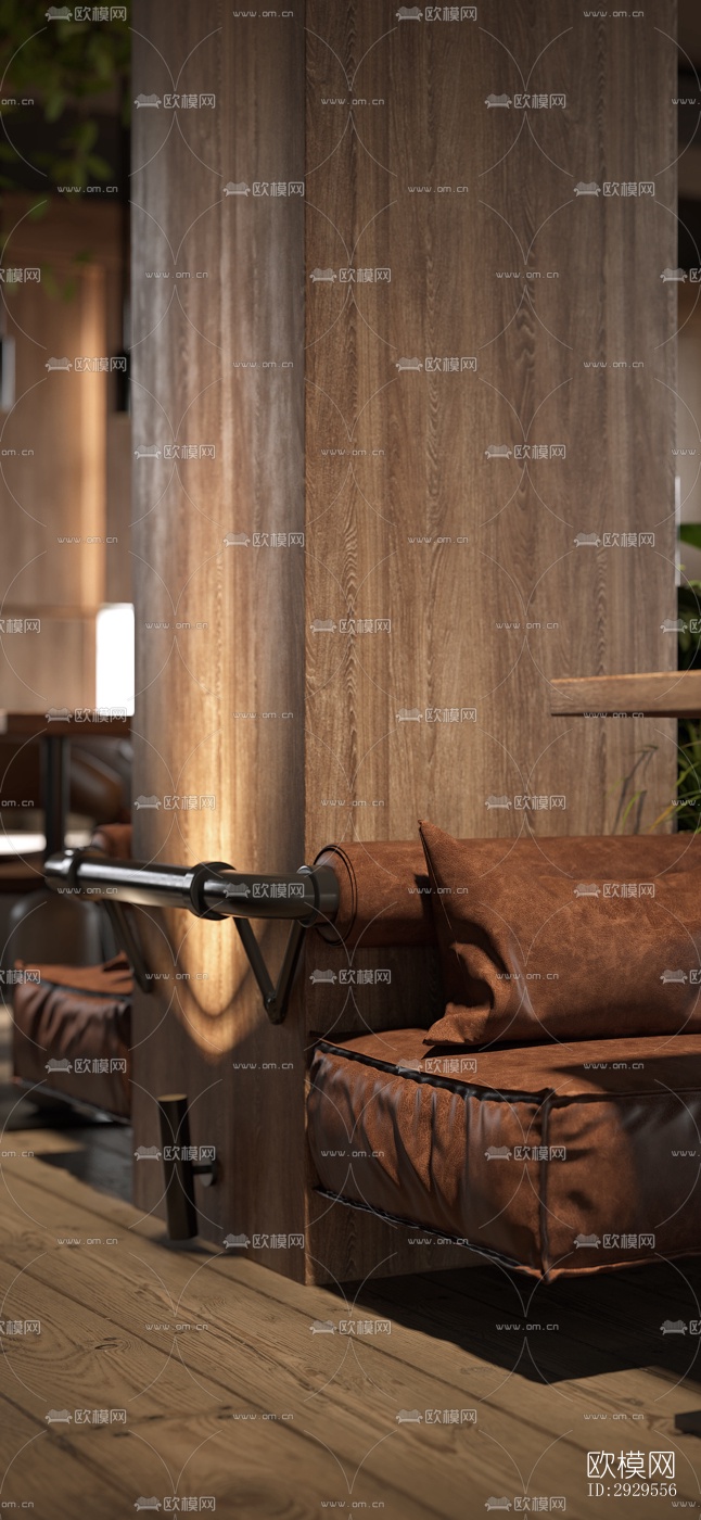 工业风西餐厅效果图下载（渲染图9）