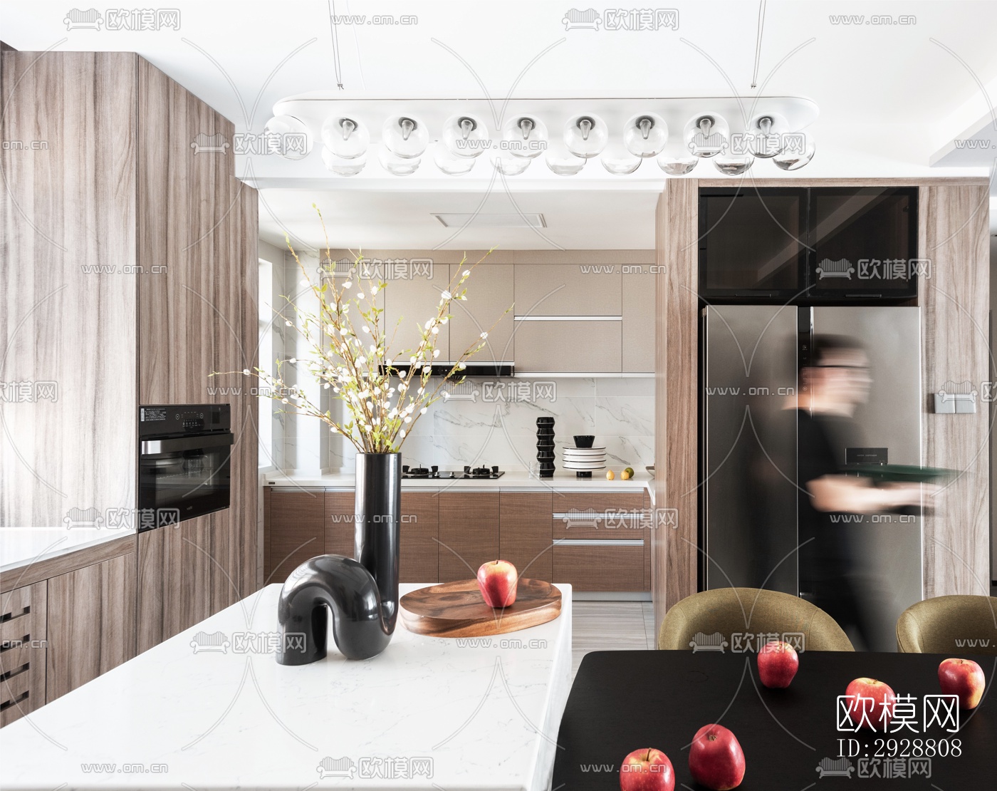 现代平层效果图下载（渲染图3）