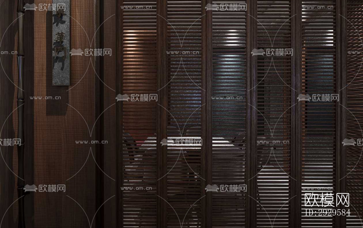 高级灰西餐厅效果图下载（渲染图6）