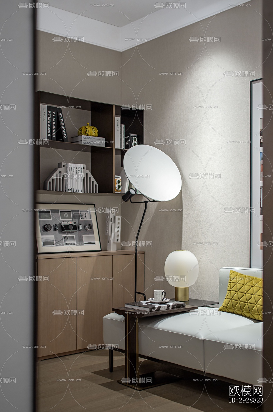 现代平层效果图下载（渲染图2）