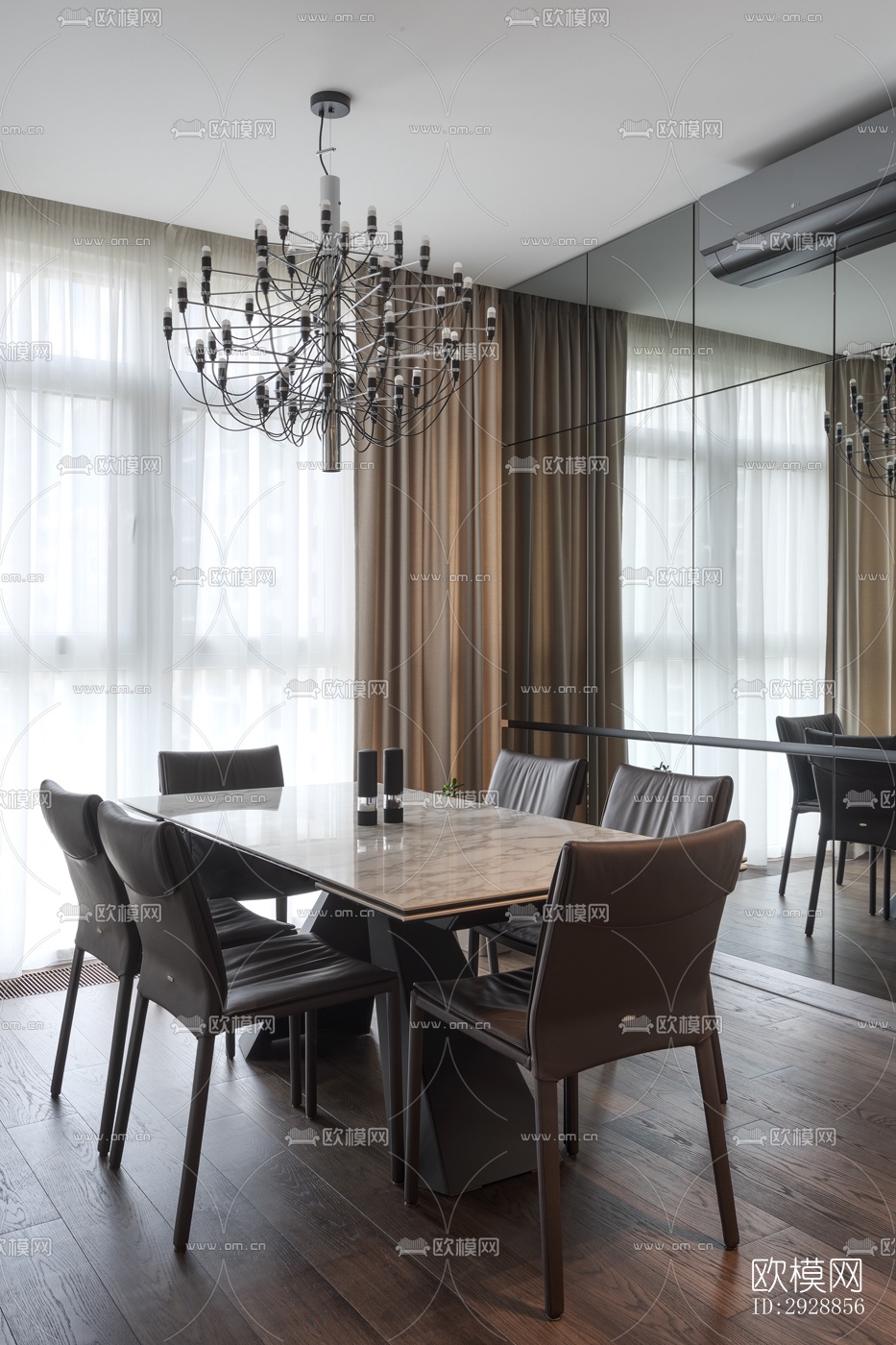 现代平层效果图下载（渲染图15）