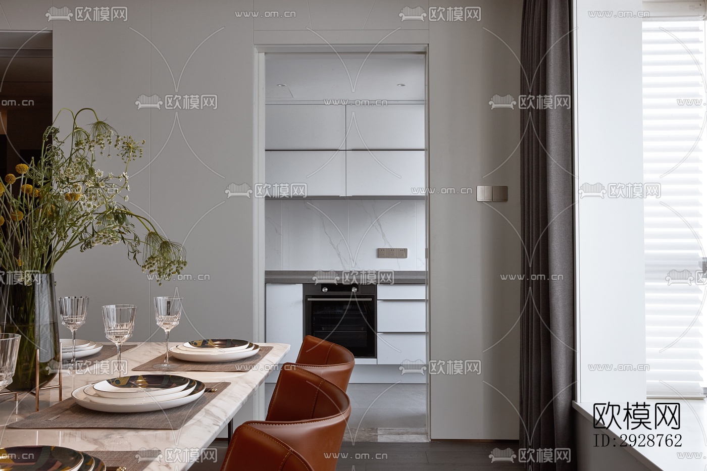 现代平层效果图下载（渲染图14）