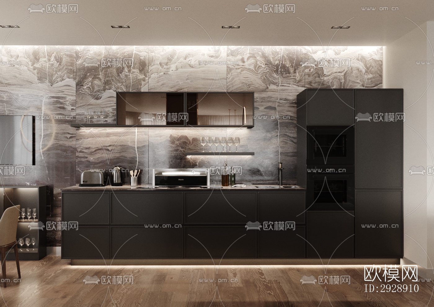 现代平层效果图下载（渲染图14）