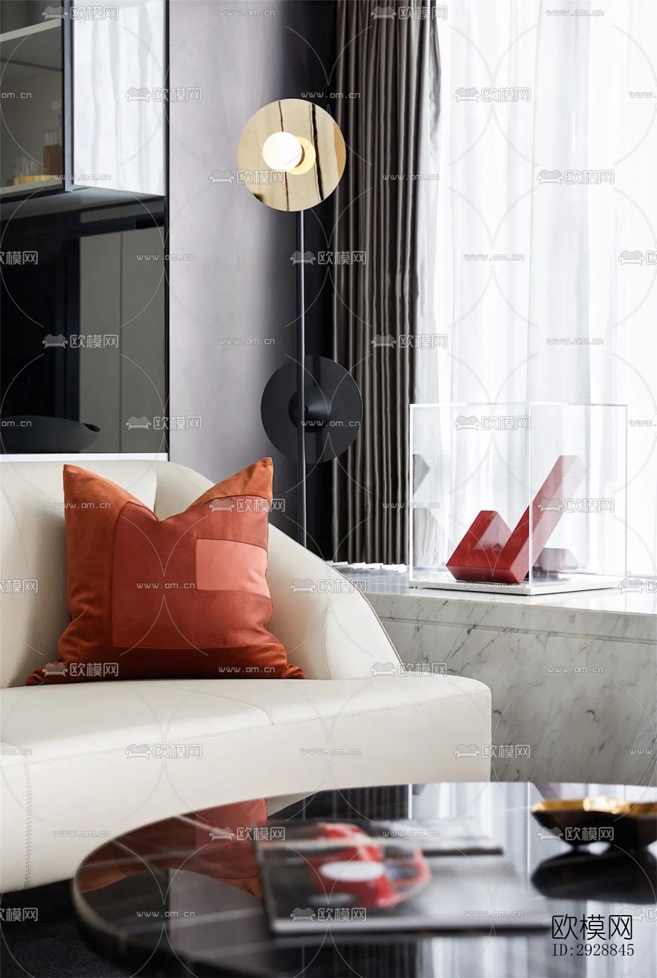 现代平层效果图下载（渲染图11）