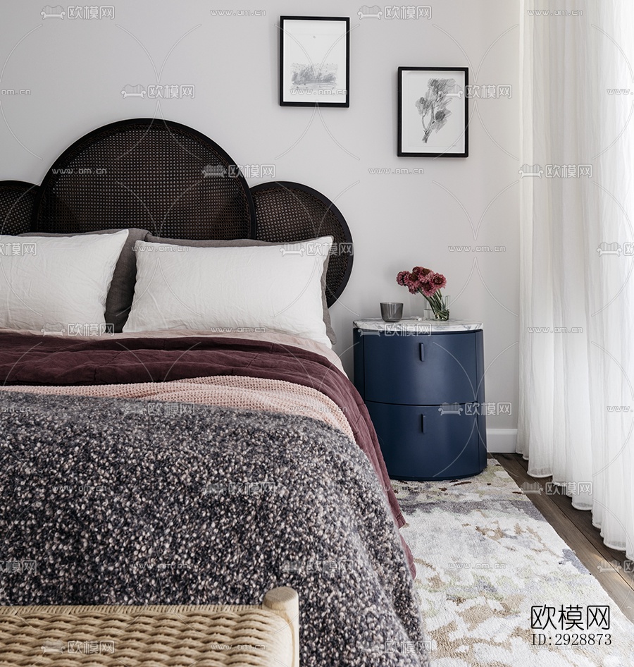 现代平层效果图下载（渲染图6）