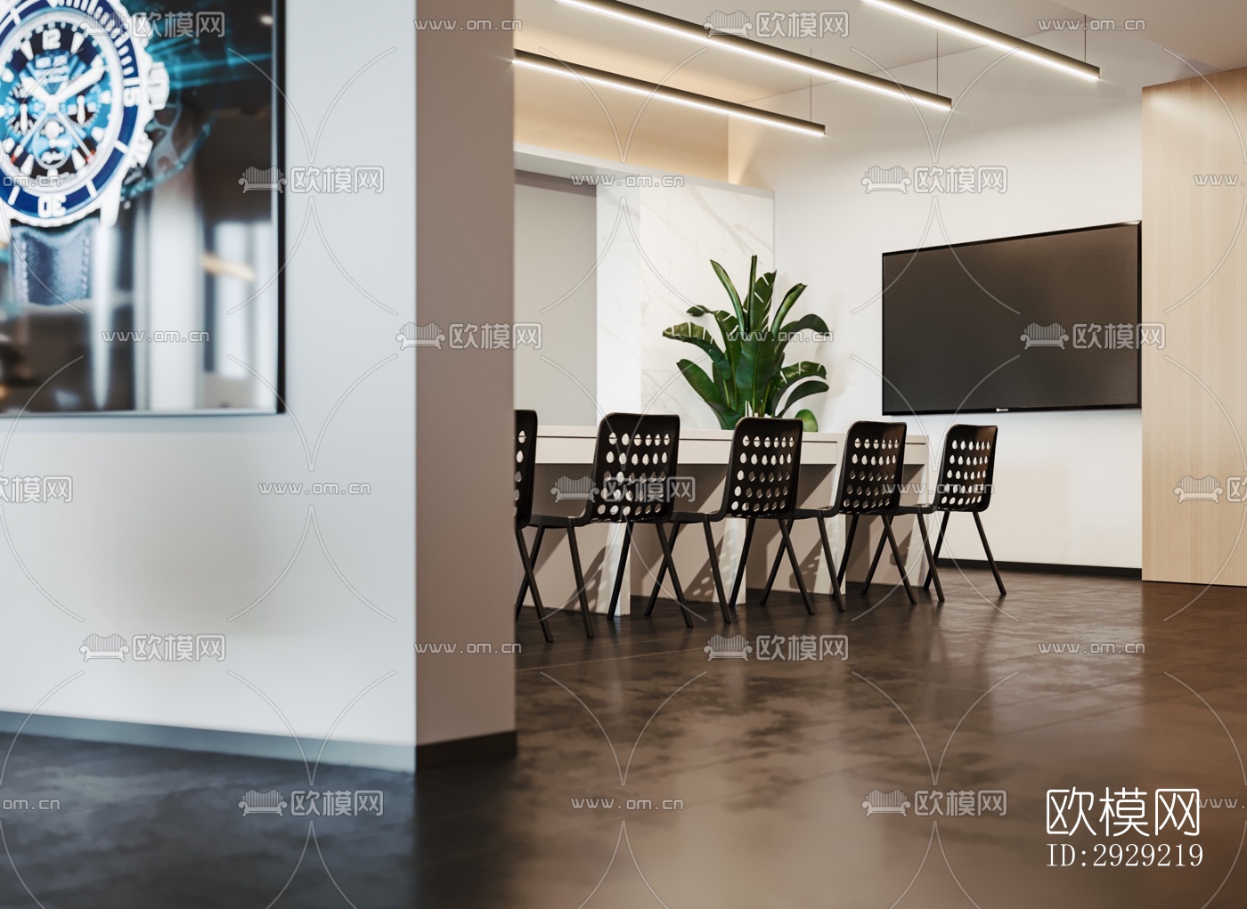 现代经理室效果图下载（渲染图17）