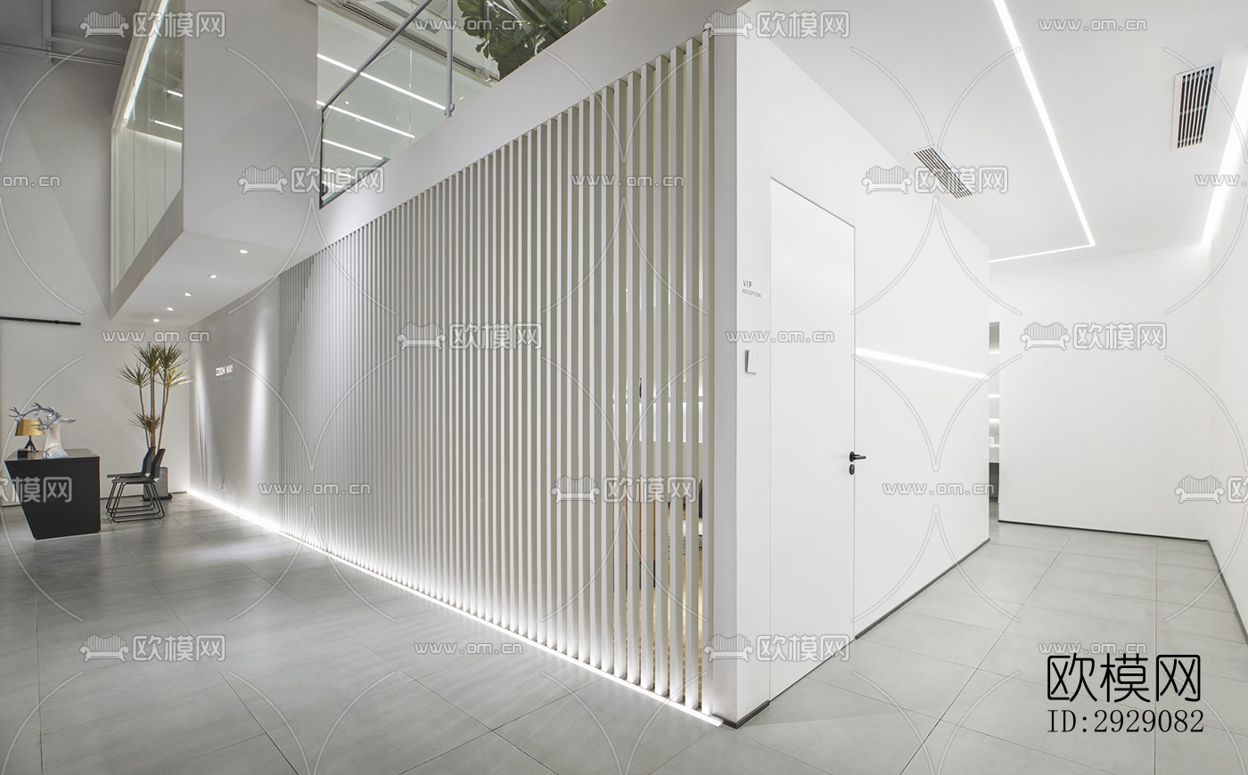 工业风办公区效果图下载（渲染图11）