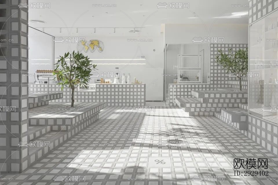 工业风咖啡奶茶效果图下载（渲染图16）