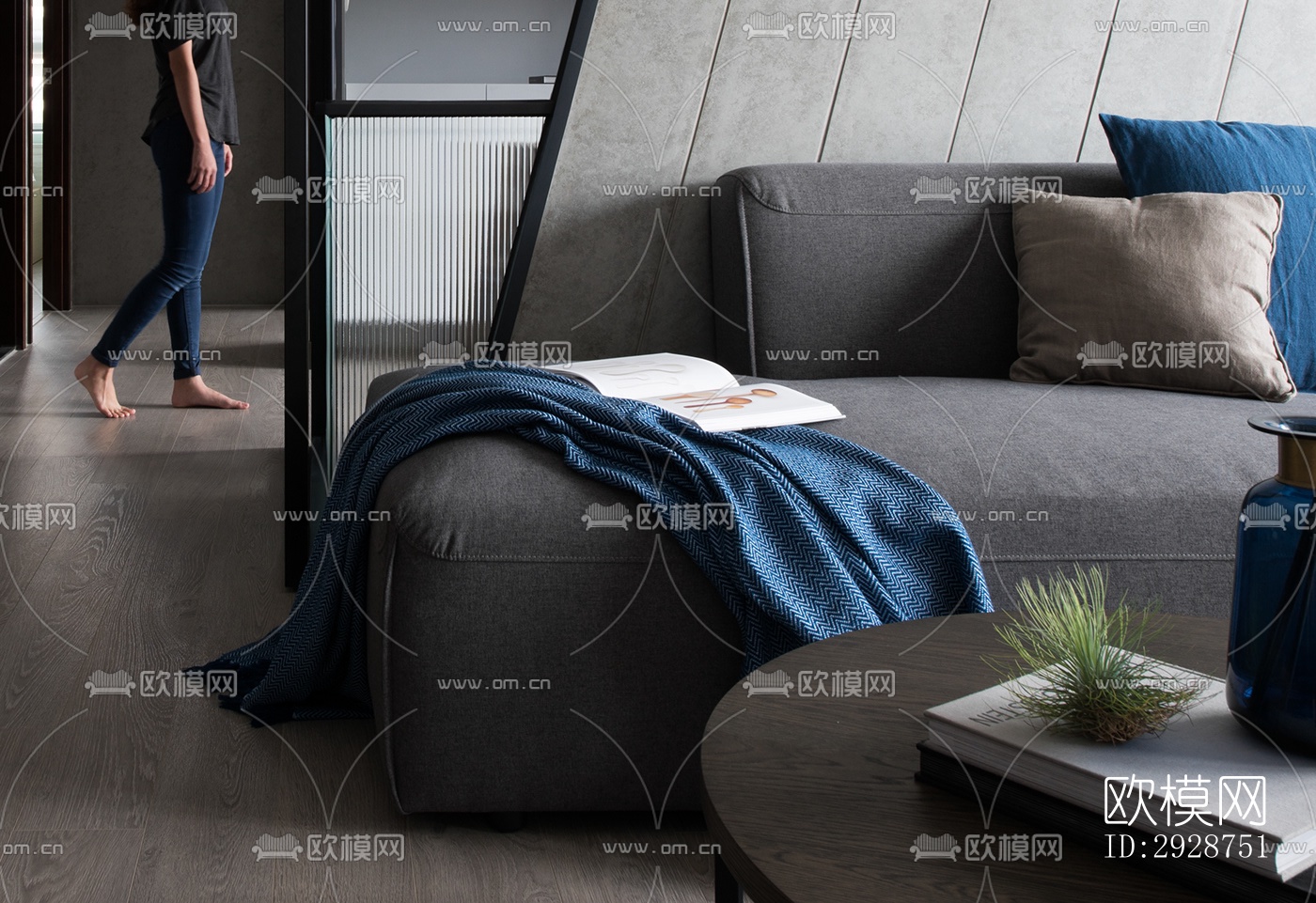 现代平层效果图下载（渲染图4）