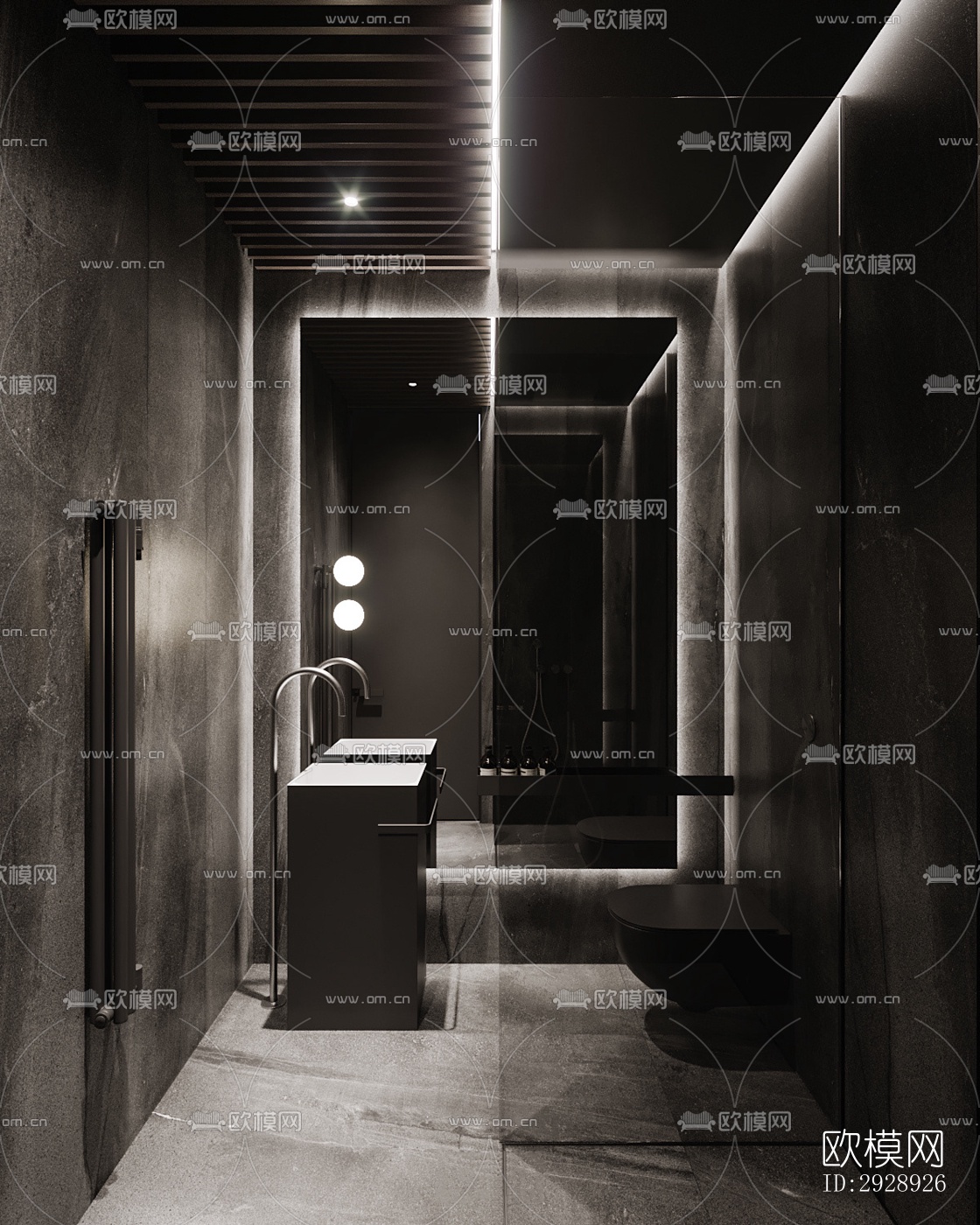 现代平层效果图下载（渲染图6）