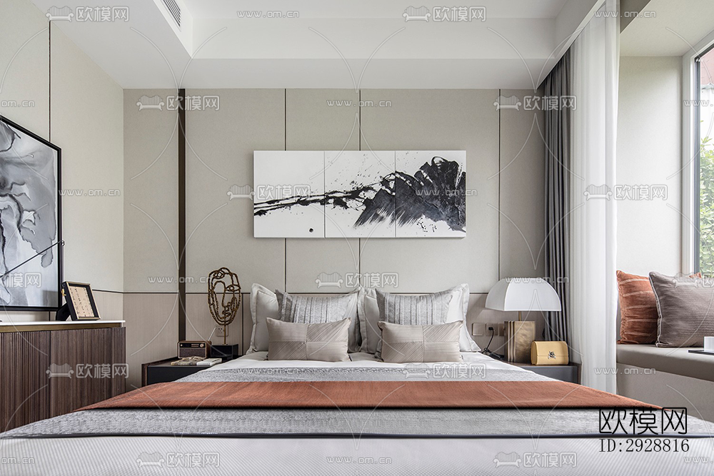 现代平层效果图下载（渲染图6）