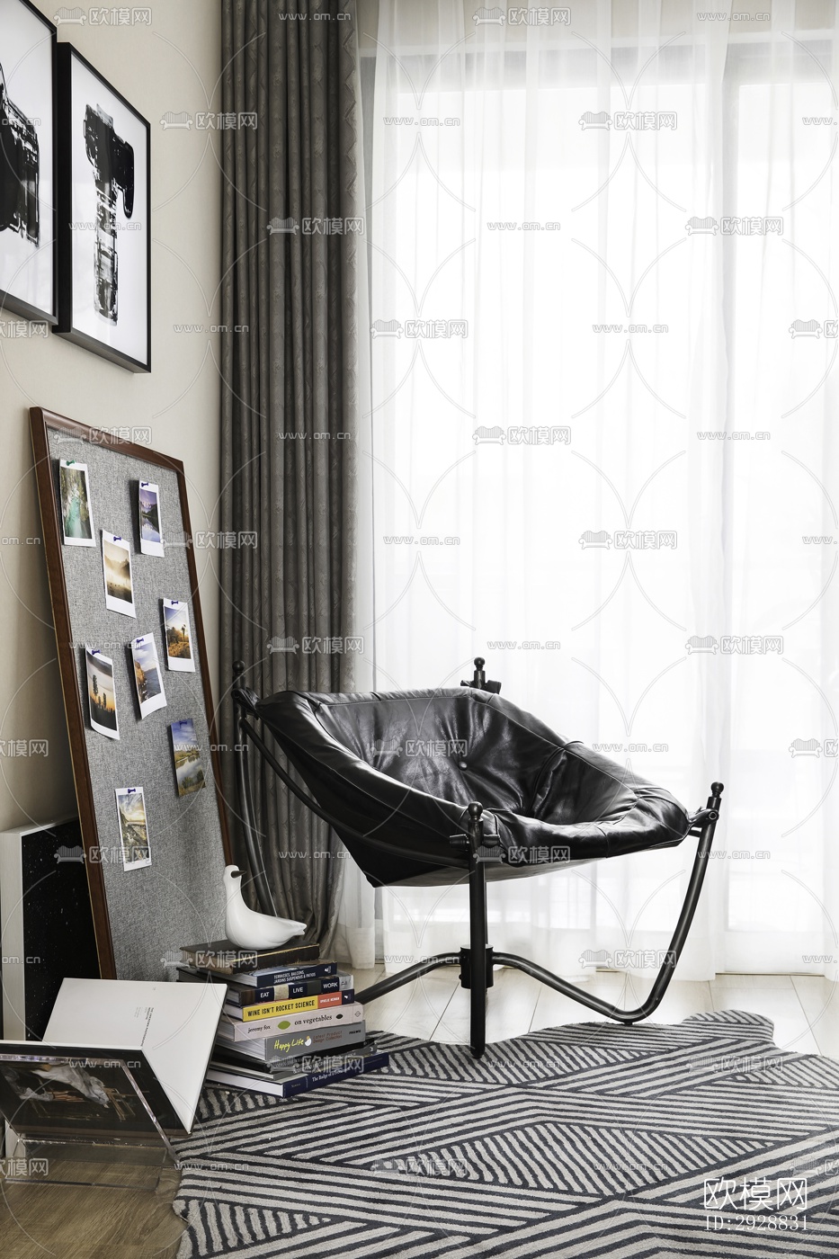 现代平层效果图下载（渲染图17）