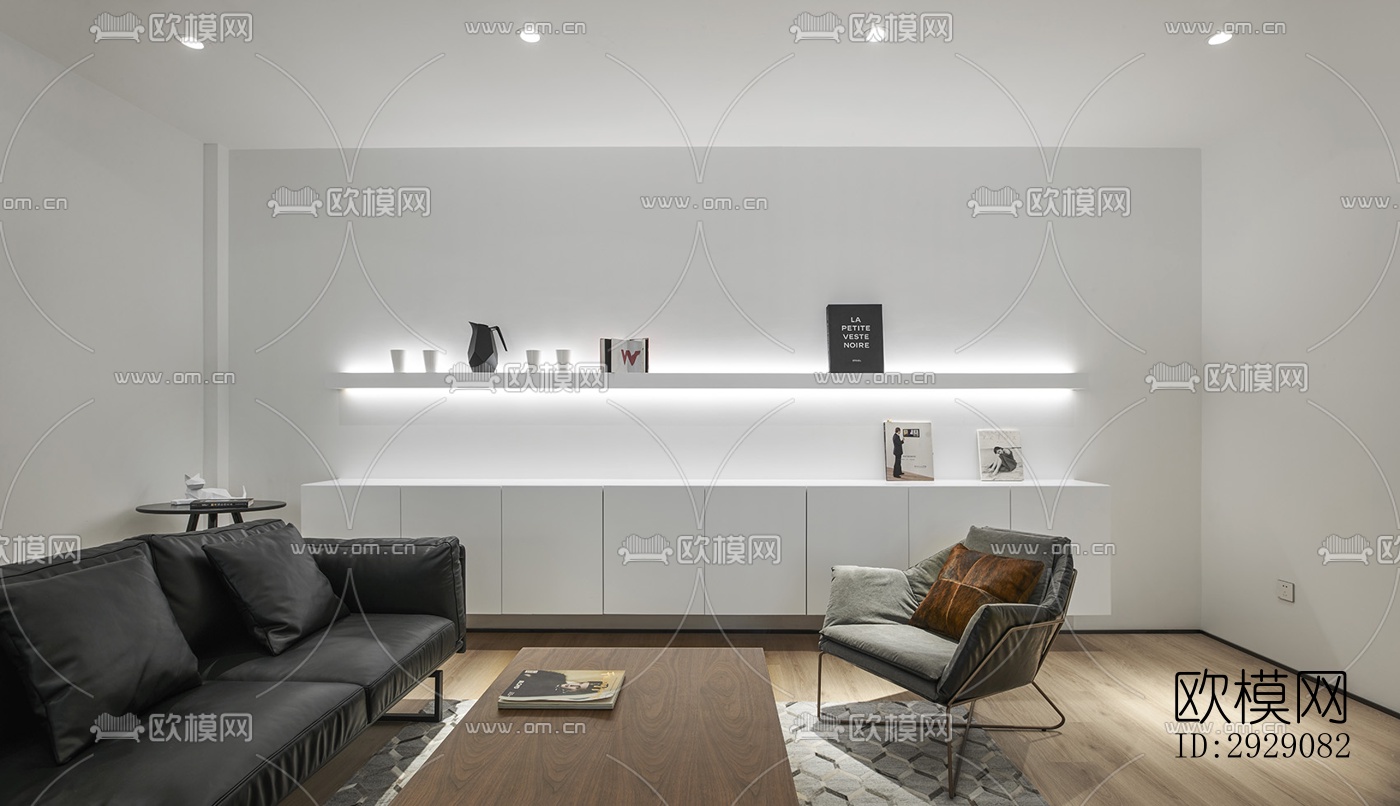 工业风办公区效果图下载（渲染图1）