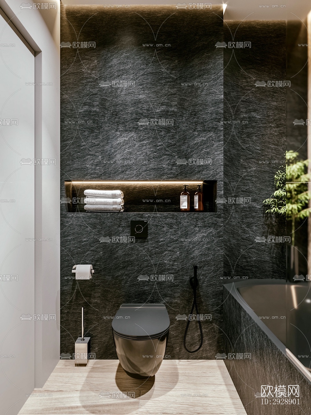 现代平层效果图下载（渲染图6）