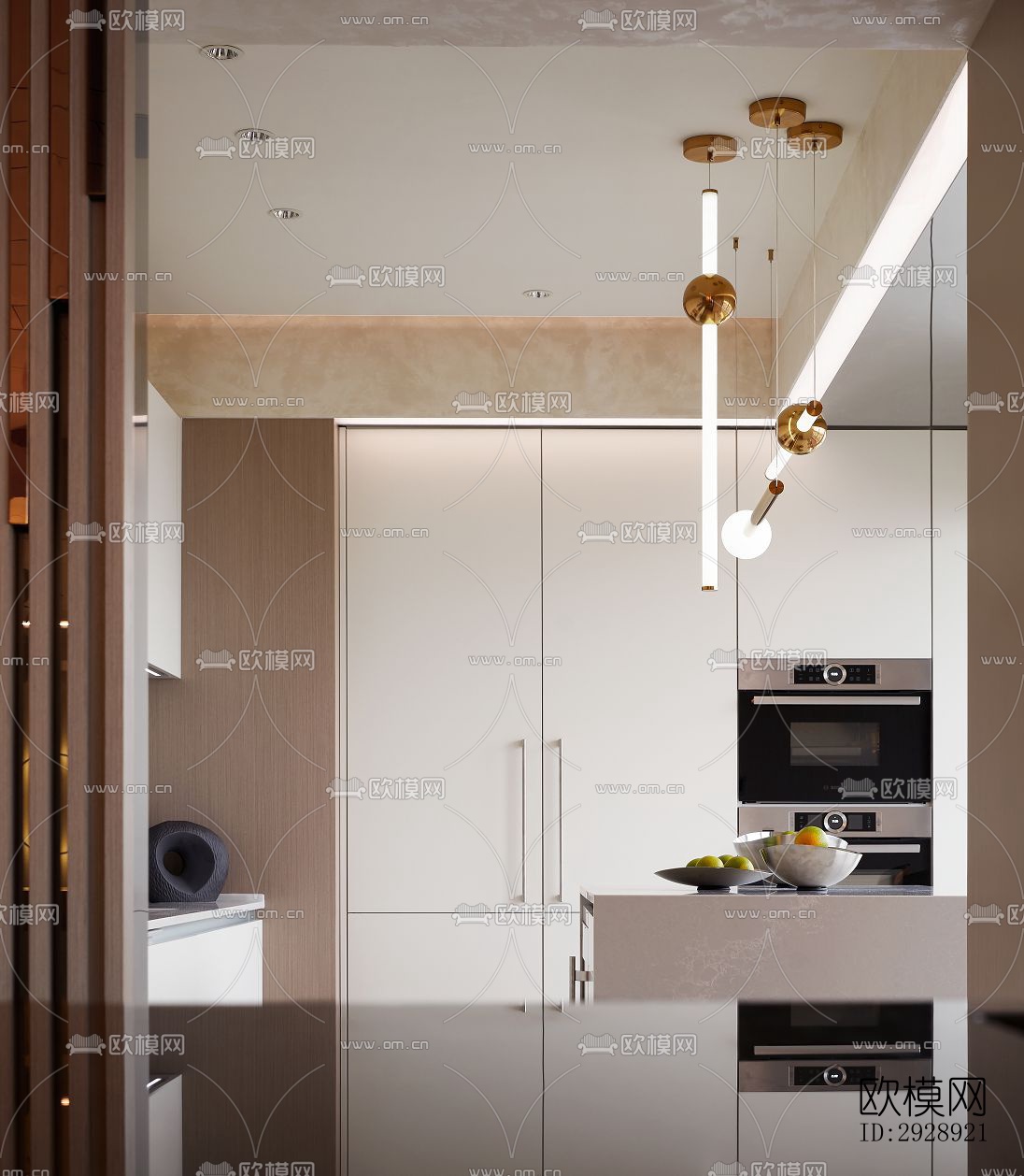 现代平层效果图下载（渲染图4）