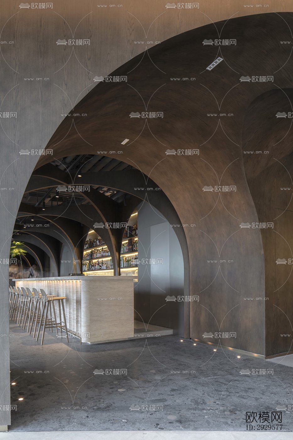 高级灰西餐厅效果图下载（渲染图13）