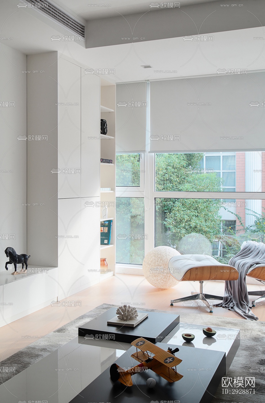 现代平层效果图下载（渲染图10）