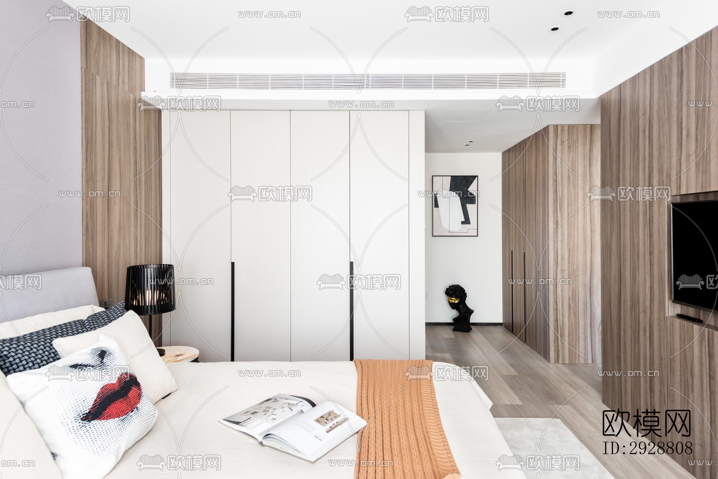 现代平层效果图下载（渲染图9）