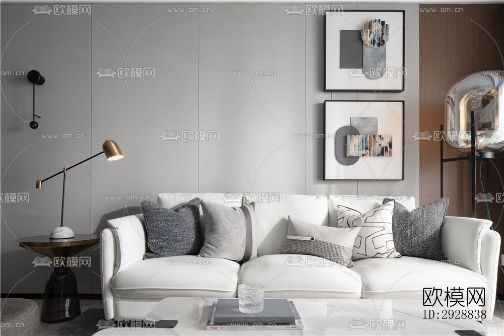 现代平层效果图下载（渲染图13）